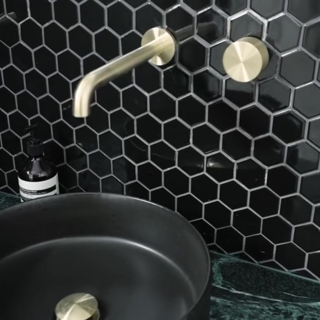 Robinet de lavabo encastré Valencia – Progressif - Or brossé