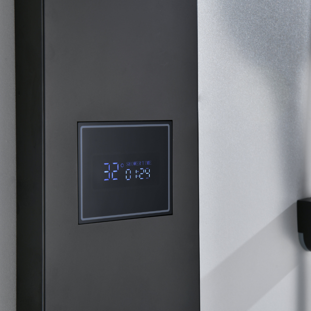 Douchepaneel Elena - LED - Digitaal display - Matte black