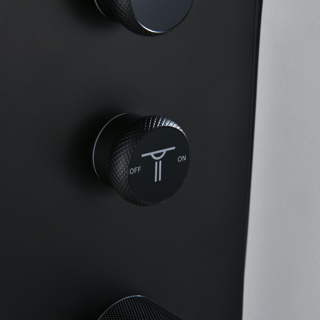 Douchepaneel Elena - LED - Digitaal display - Matte black