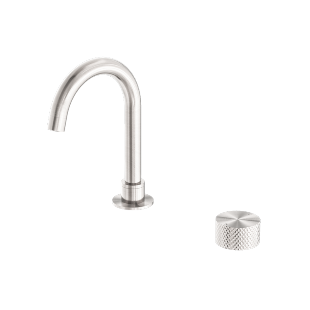 Robinet de lavabo encastré Valencia – 2 trous - Nickel brossé