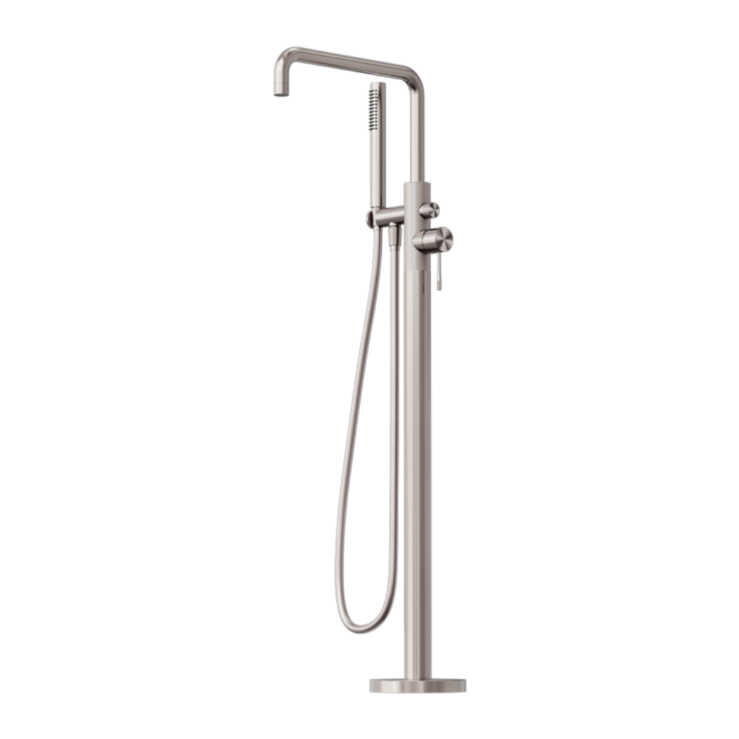 Robinet de baignoire indépendant Valencia - Douche à main - Nickel brossé