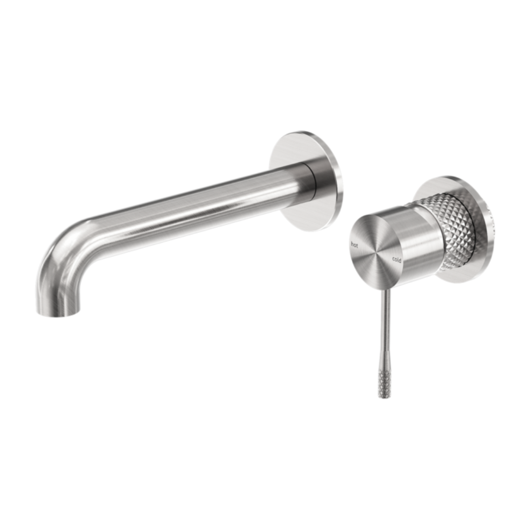 Robinet de lavabo encastré Valencia – Sans plaque arrière - Nickel brossé