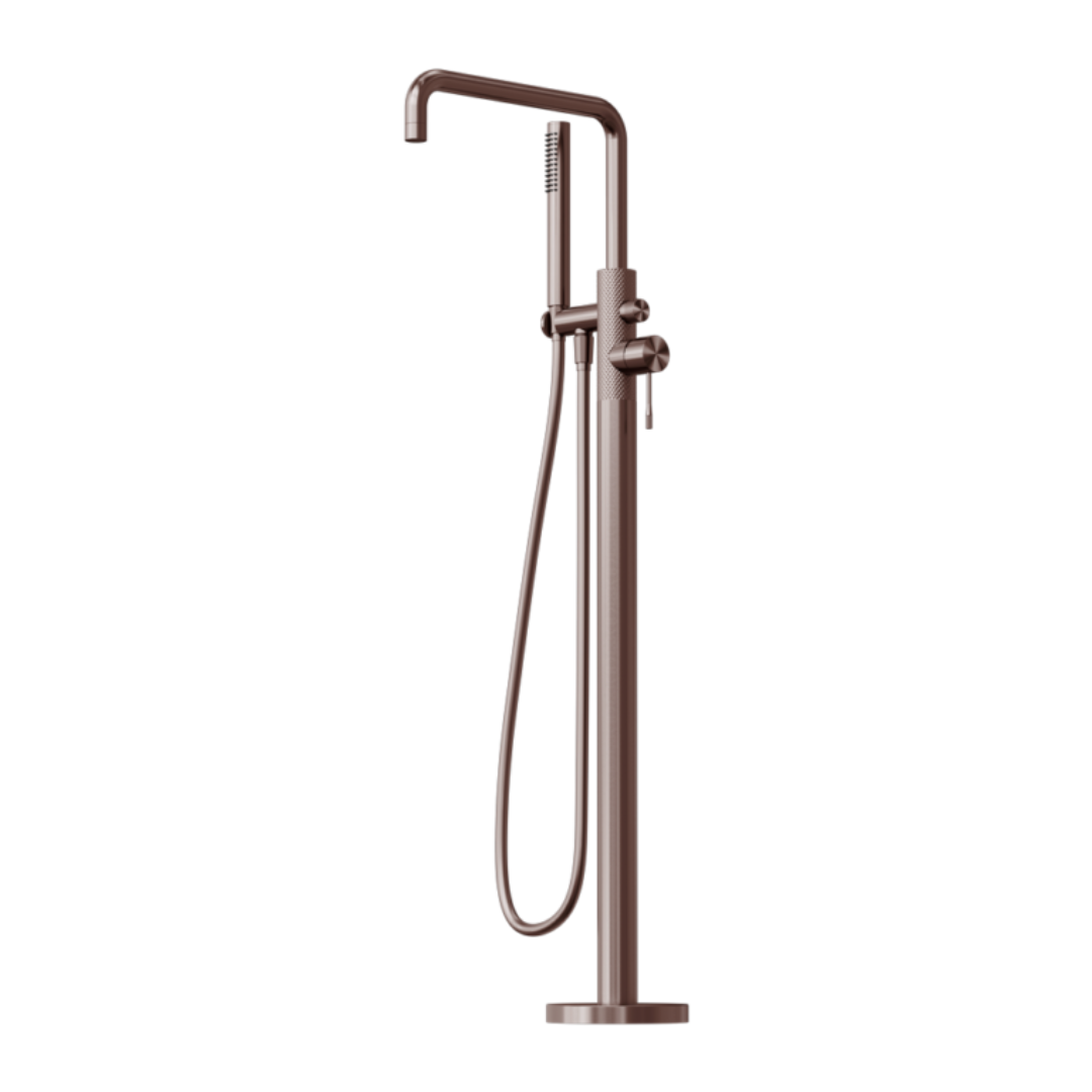 Robinet de baignoire indépendant Valencia - Douche à main - Bronze brossé