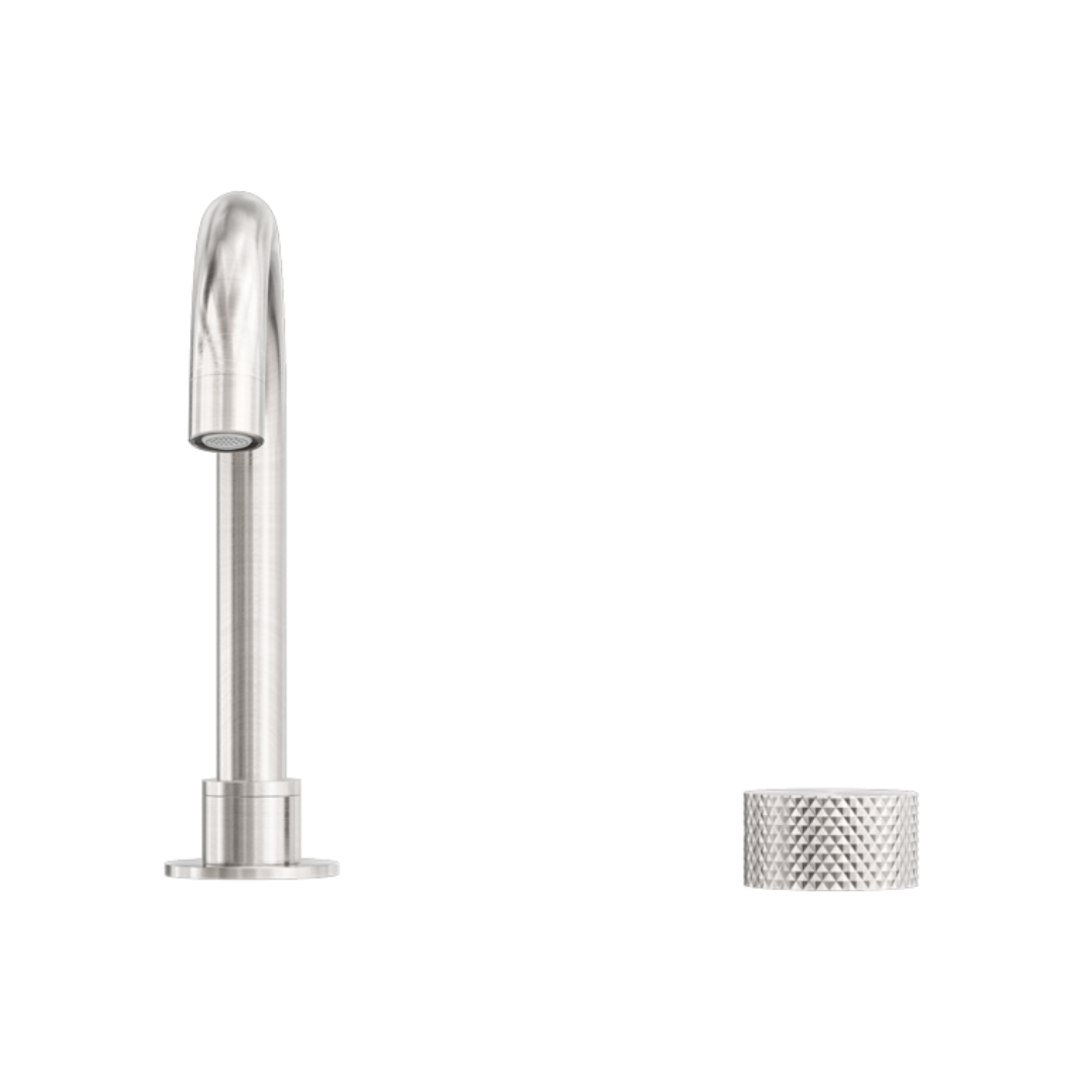Robinet de lavabo encastré Valencia – 2 trous - Nickel brossé