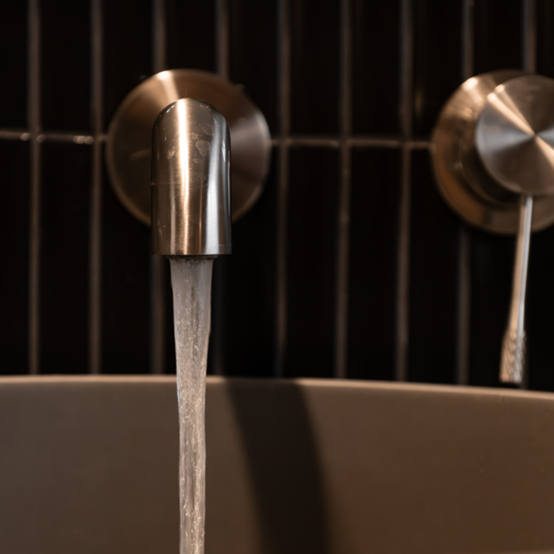 Robinet de lavabo encastré Valencia – Sans plaque arrière - Nickel brossé
