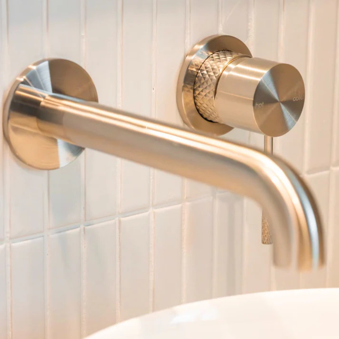 Robinet de lavabo encastré Valencia – Sans plaque arrière - Or brossé