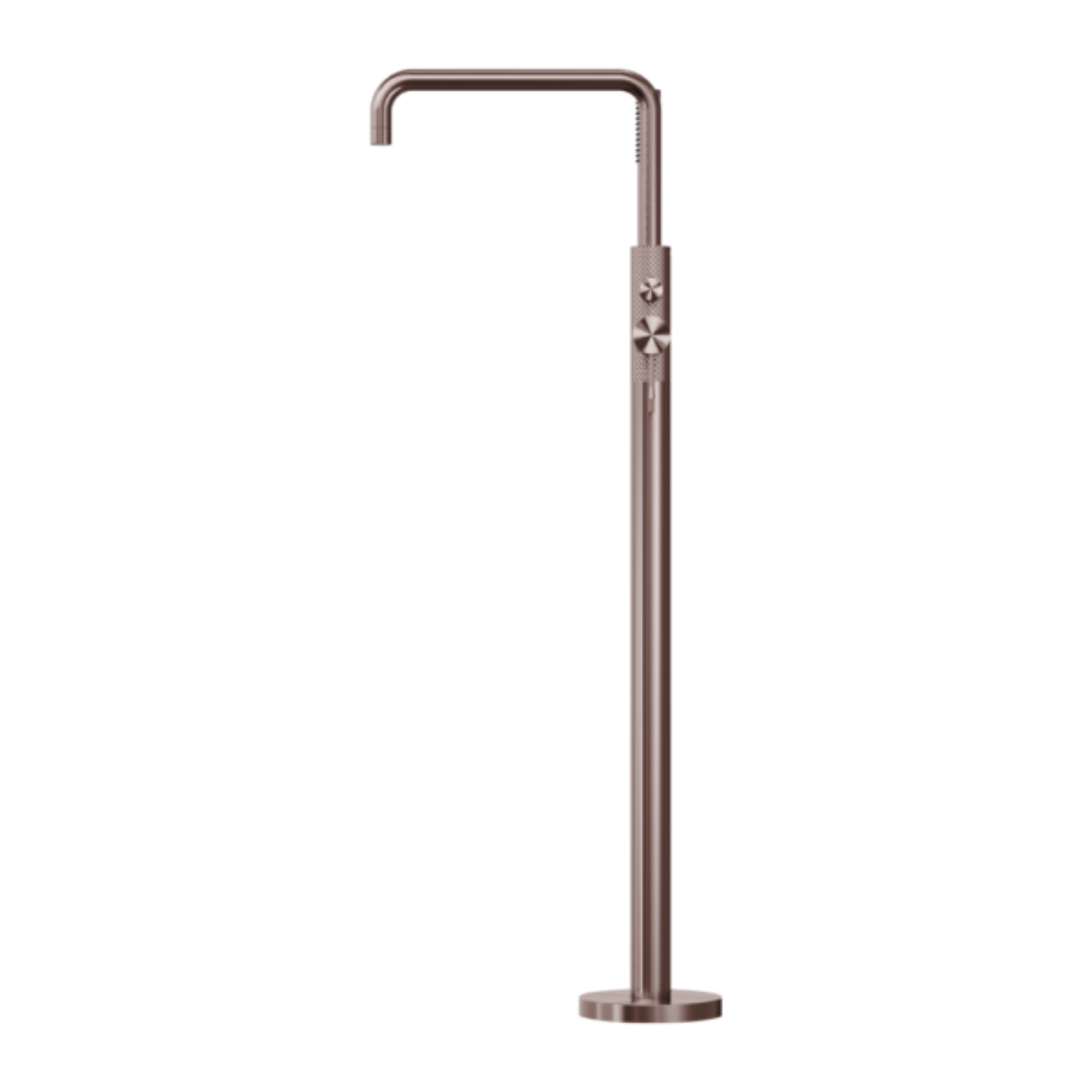 Robinet de baignoire indépendant Valencia - Douche à main - Bronze brossé