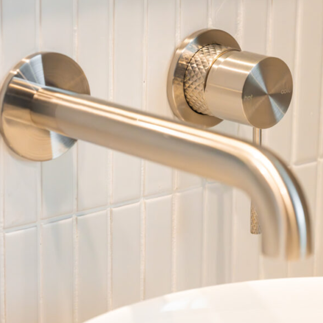 Robinet de lavabo encastré Valencia – Sans plaque arrière - Nickel brossé
