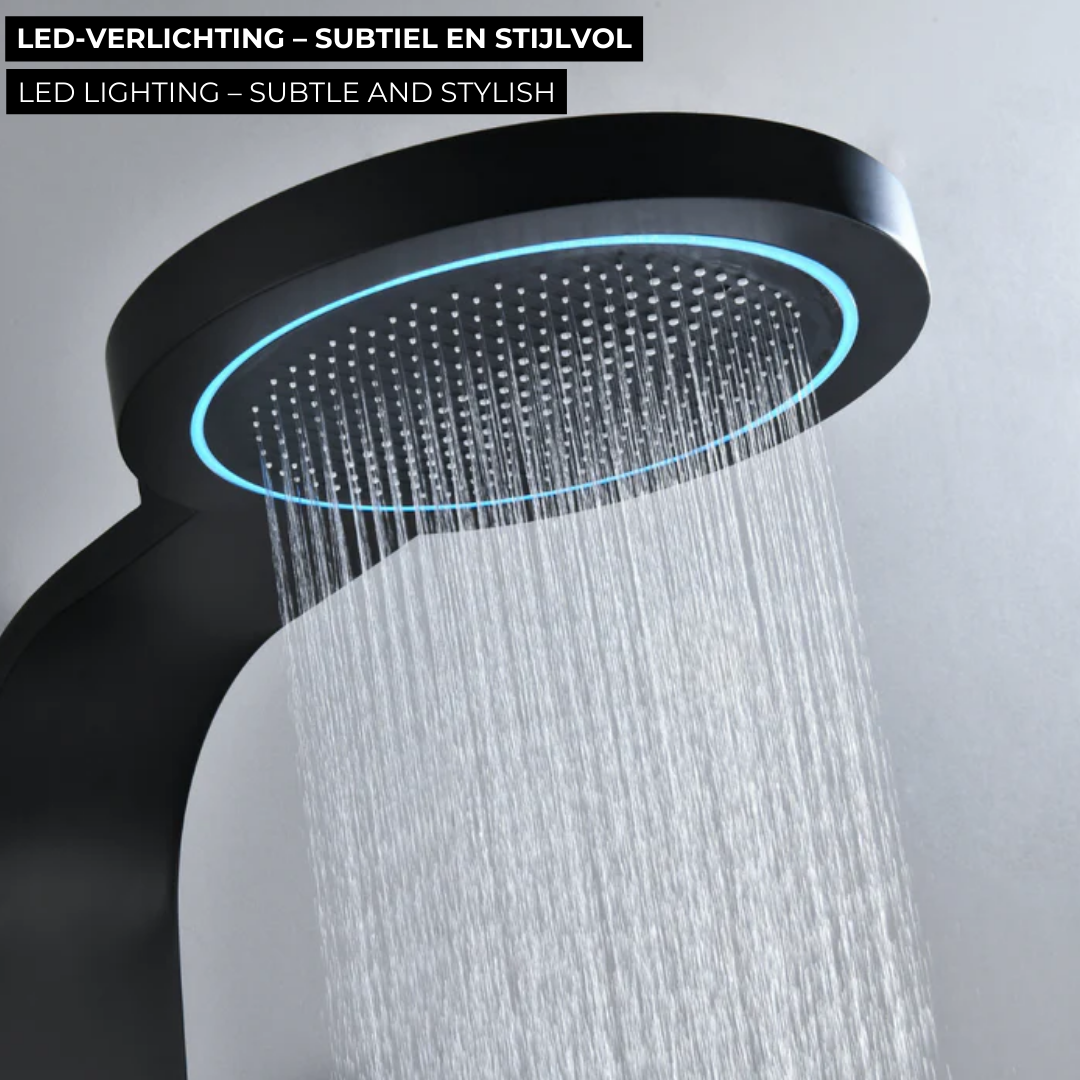Douchepaneel Elena - LED - Digitaal display - Matte black