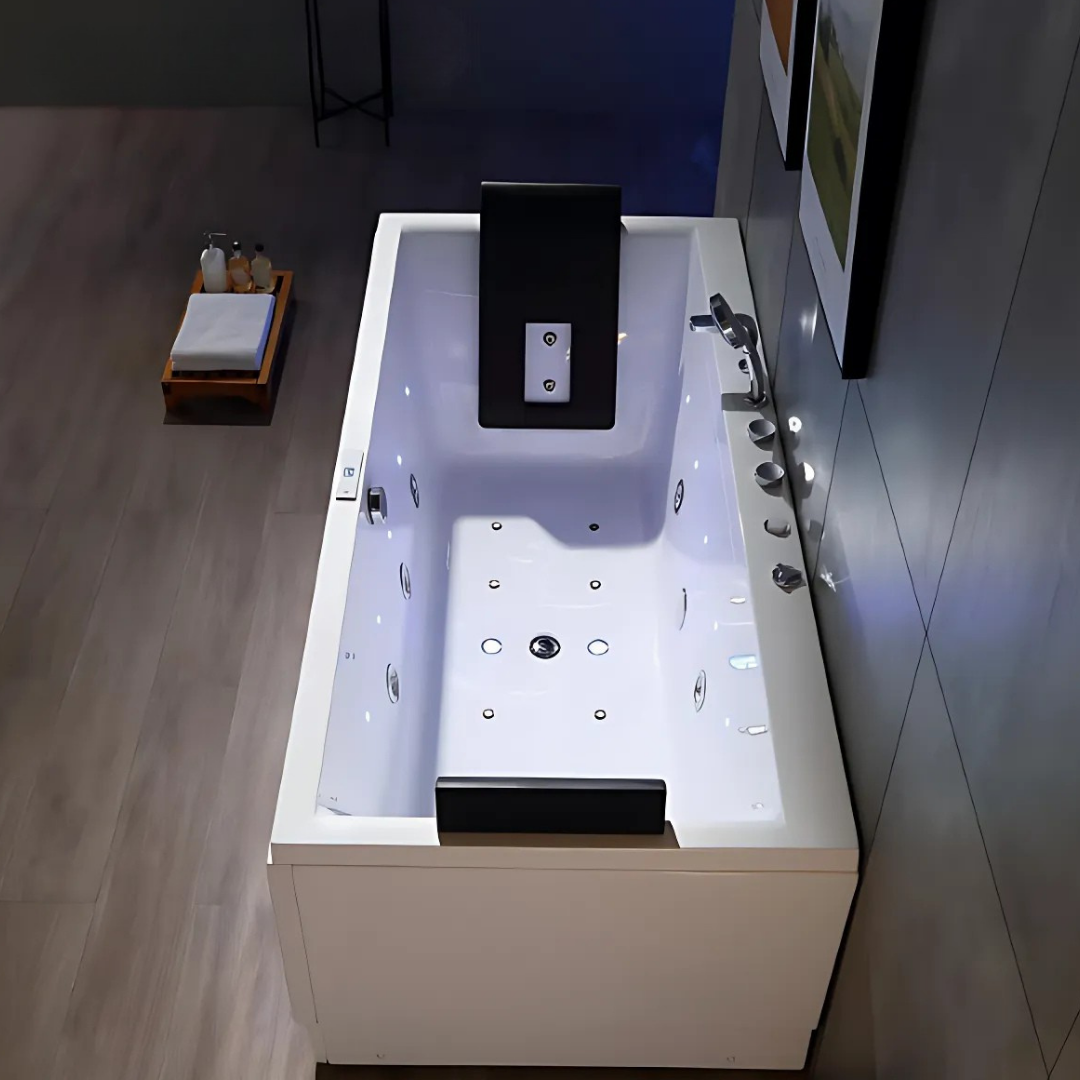 Opbouw Massagebad – Denver – Glans Wit – 170x85x68 cm