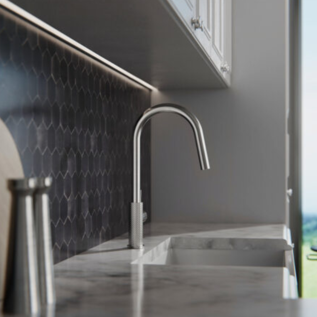 Robinet de cuisine Valencia – Rétractable avec fonction spray – Nickel brossé