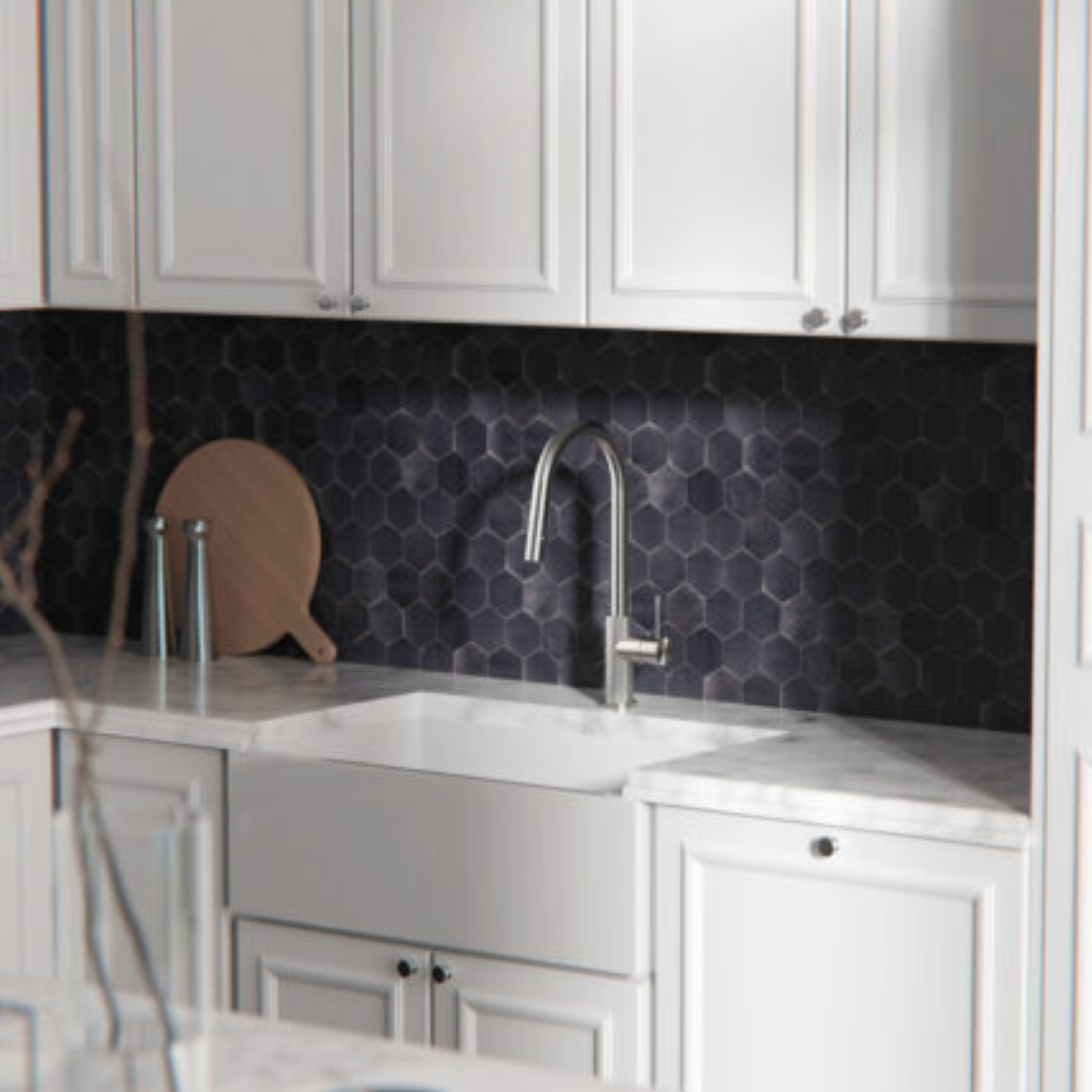 Robinet de cuisine Valencia – Rétractable avec fonction spray – Nickel brossé