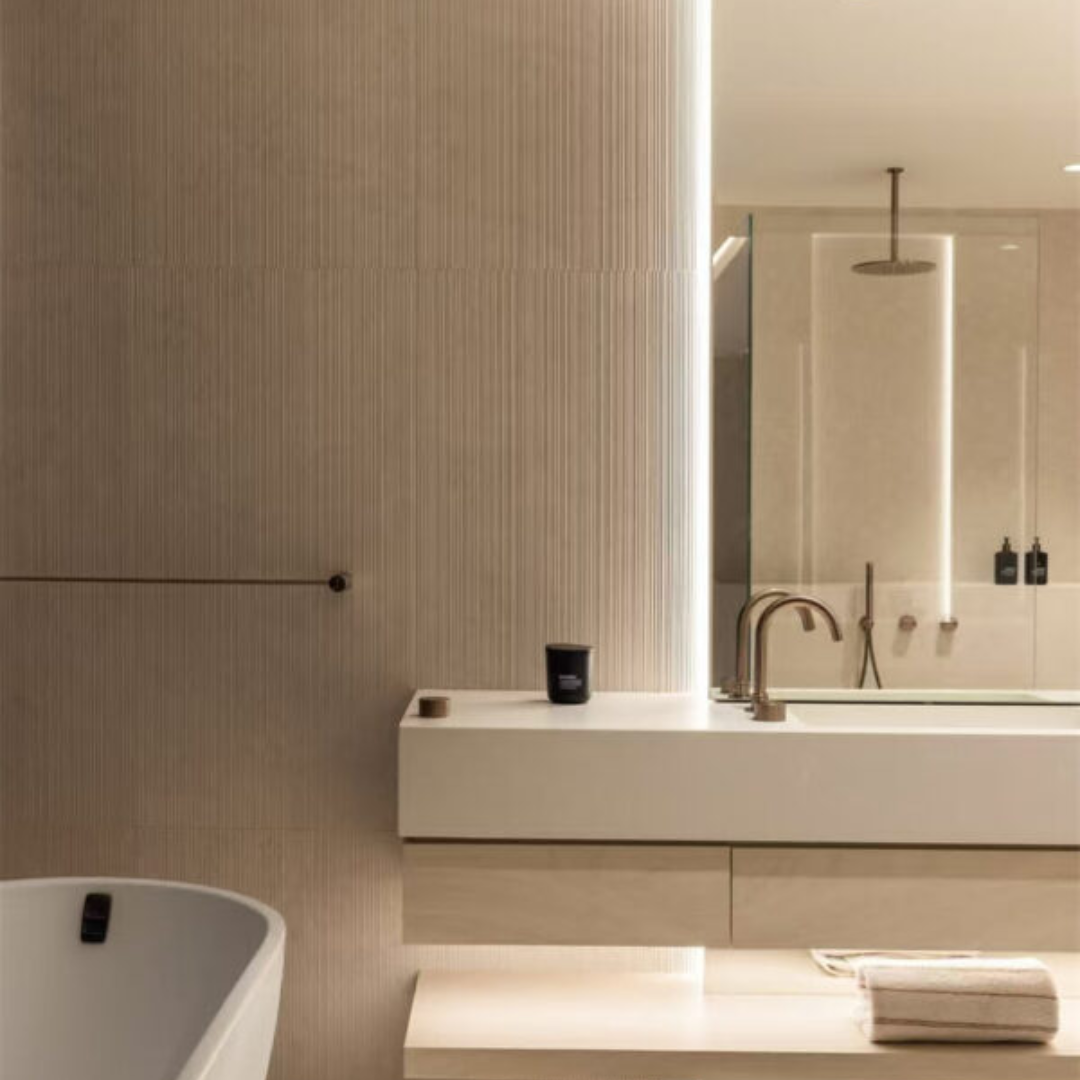 Robinet de lavabo encastré Valencia – 2 trous - Nickel brossé
