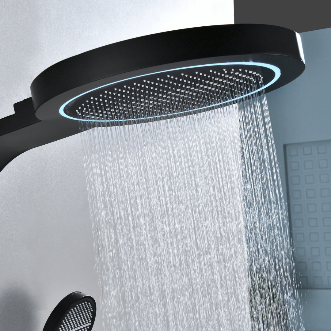 Douchepaneel Elena - LED - Digitaal display - Matte black