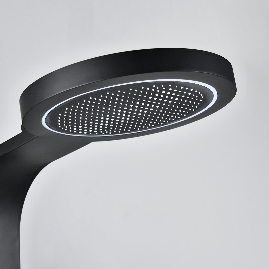 Douchepaneel Elena - LED - Digitaal display - Matte black