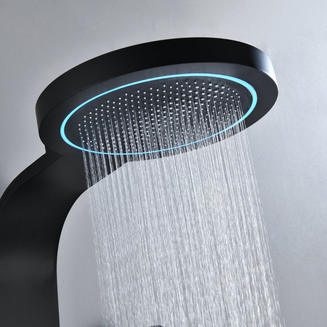 Douchepaneel Elena - LED - Digitaal display - Matte black