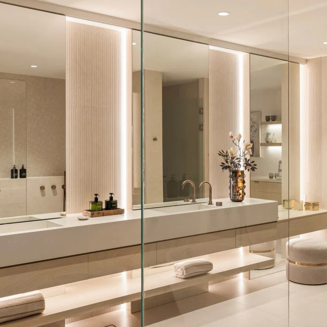 Robinet de lavabo encastré Valencia – 2 trous - Nickel brossé