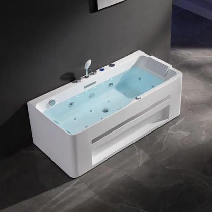 Opbouw massagebad - Marbella - Glans blanc - 180x90x62 cm