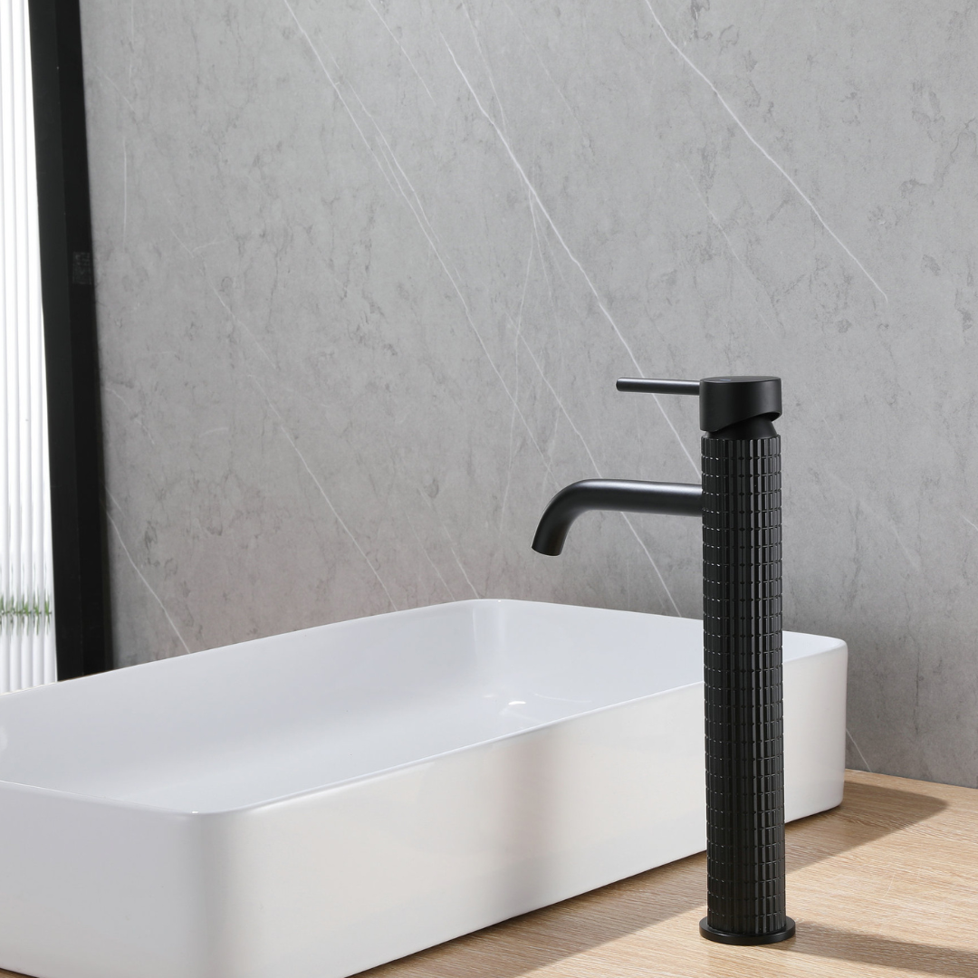 Robinet de lavabo haut Angelica - Noir mat
