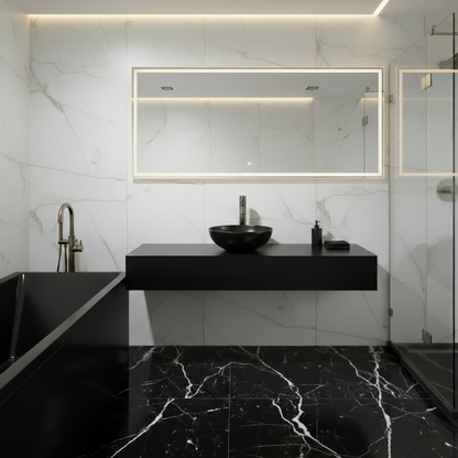 Hoge wastafelkraan Angelica - Gunmetal grey - 30,5 × 5,5 × 19 cm