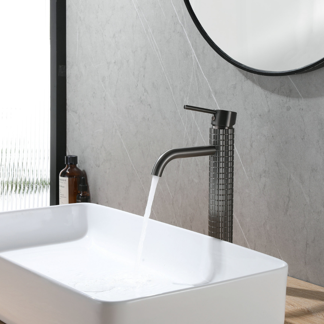 Robinet de lavabo haut Angelica - Gris gunmetal