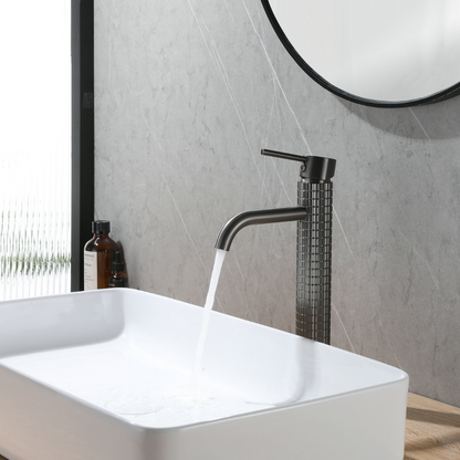 Robinet de lavabo haut Angelica - Gris gunmetal