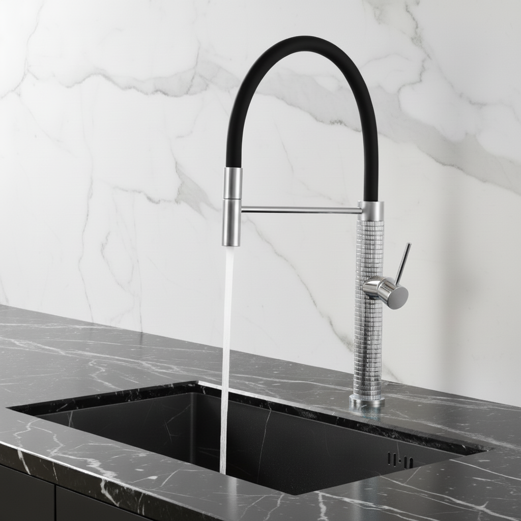 Semi-professionele Keukenkraan Angelica – Uittrekbare Uitloop – Chrome - 52.9 × 24.9 × 5.5 cm