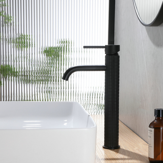 Robinet de lavabo haut Angelica - Noir mat