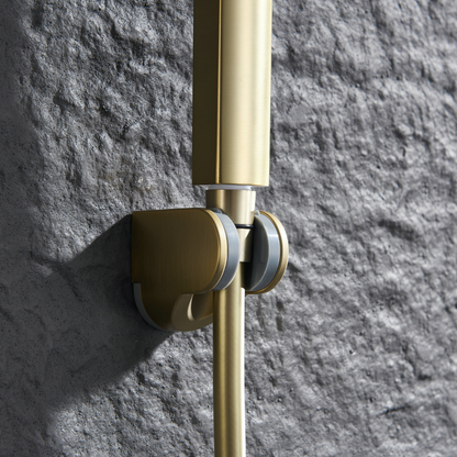 Panneau de douche thermostatique Marcelo – Affichage numérique - Or brossé