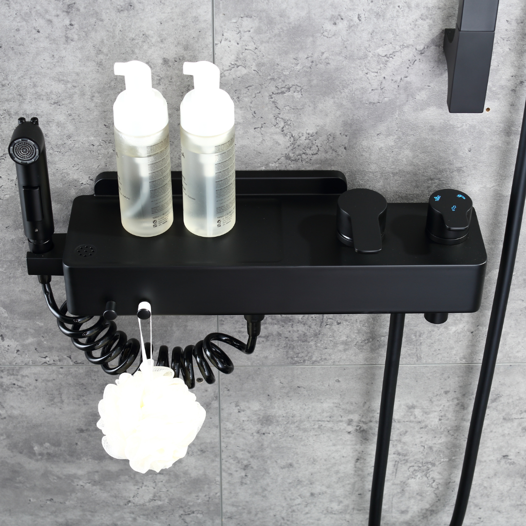 Inbouw Regendoucheset - Bruno - Black