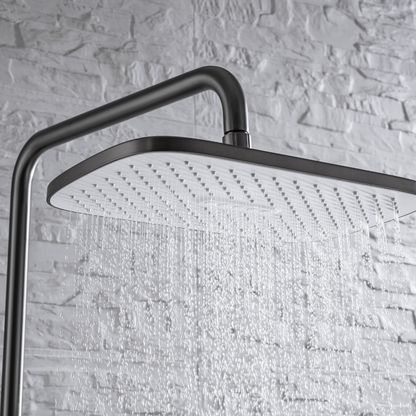 Thermostatische opbouw regendoucheset- Angelo - Gunmetal grey