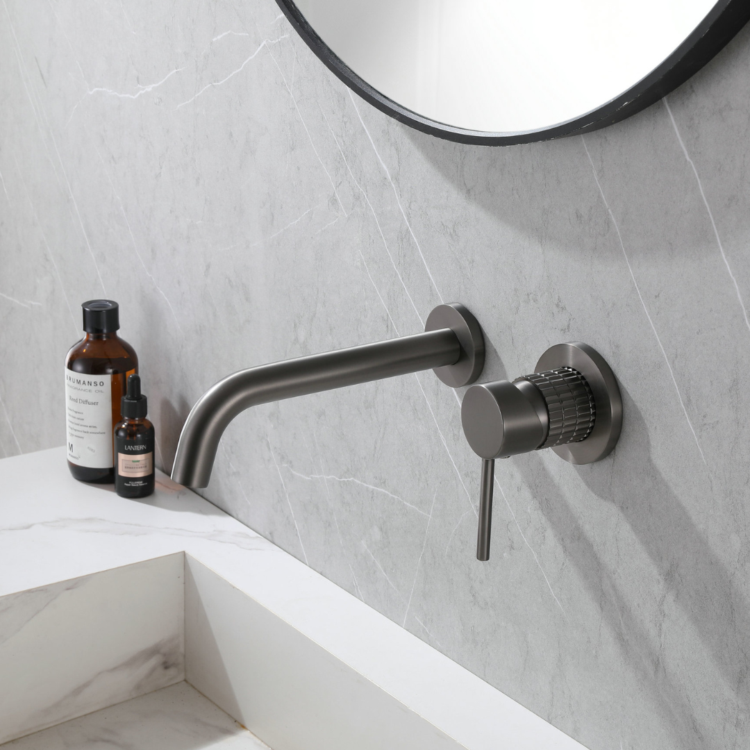 Robinet de lavabo encastré Angelica - Gris gunmetal