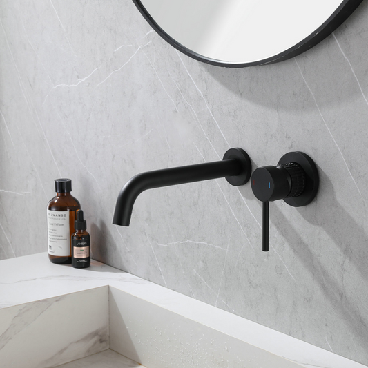 Robinet de lavabo encastré Angelica - Noir mat