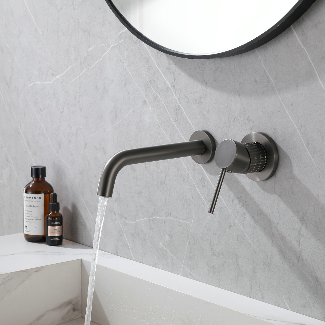 Robinet de lavabo encastré Angelica - Gris gunmetal