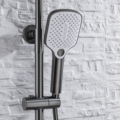 Thermostatische opbouw regendoucheset- Angelo - Gunmetal grey
