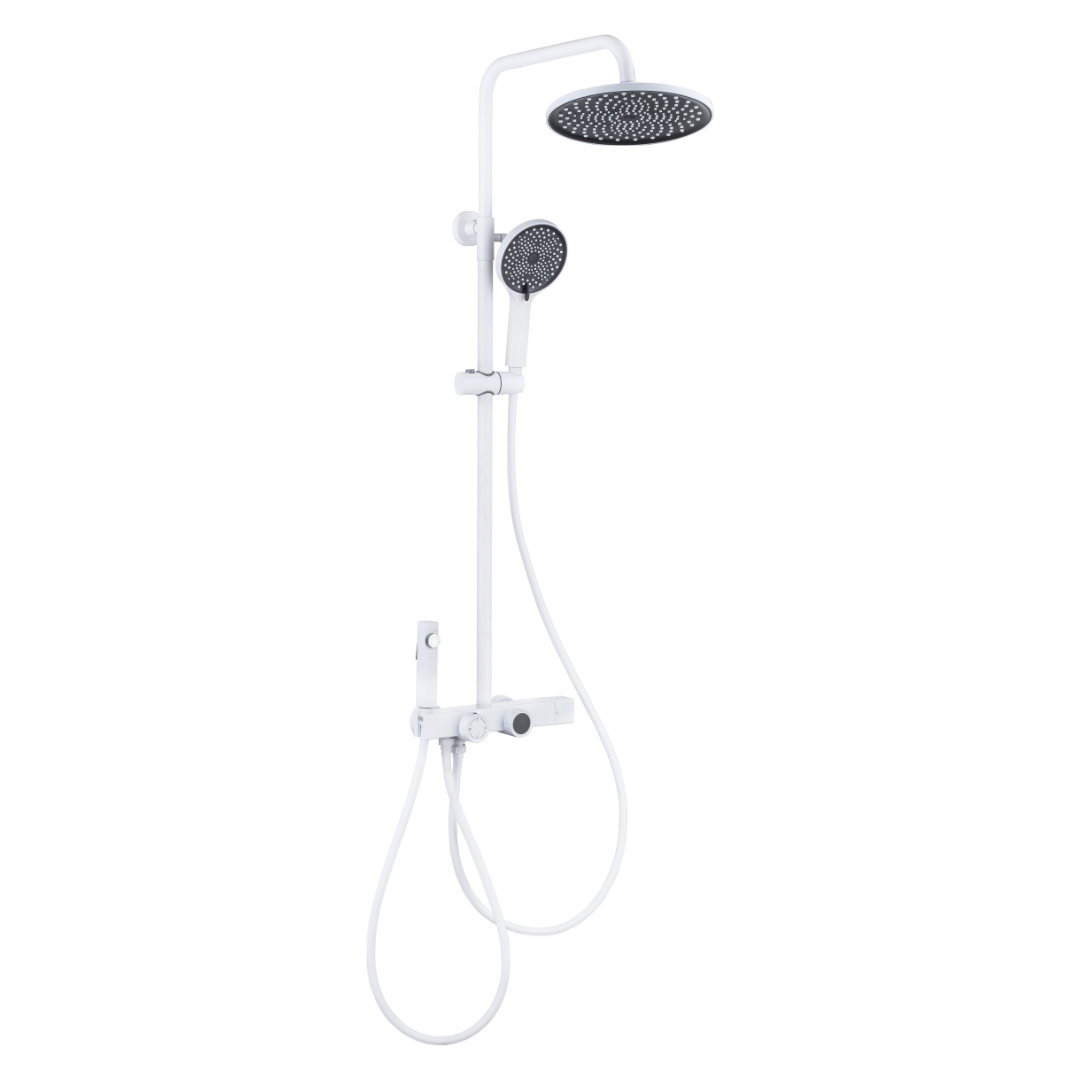 Thermostatische opbouw regendoucheset – Violetta – Digitaal Display – White