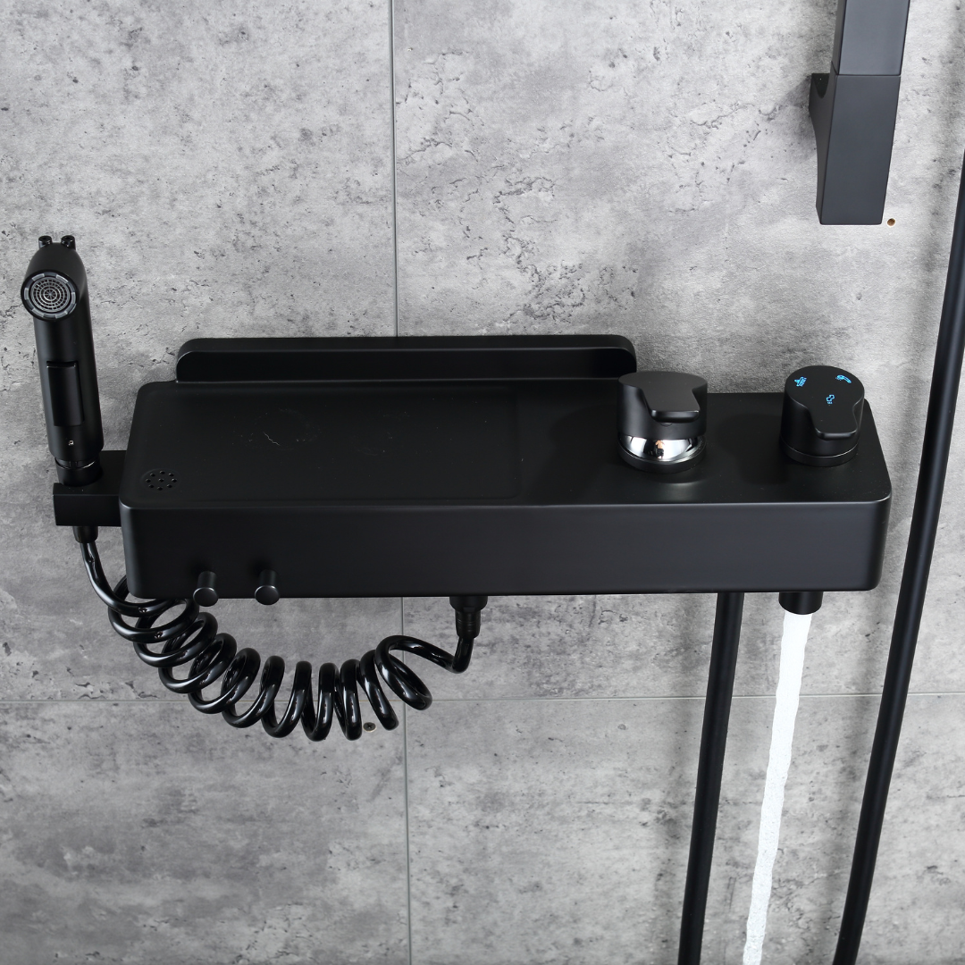Inbouw Regendoucheset - Bruno - Black