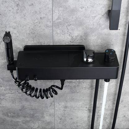 Inbouw Regendoucheset - Bruno - Black