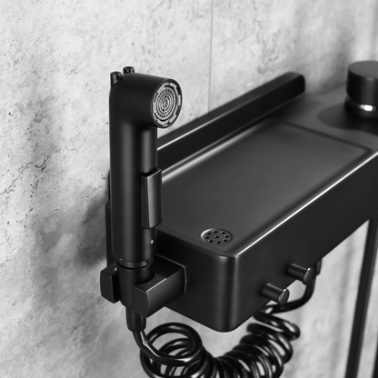 Inbouw Regendoucheset - Bruno - Black