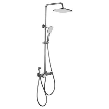 Thermostatische opbouw regendoucheset- Angelo - Gunmetal grey