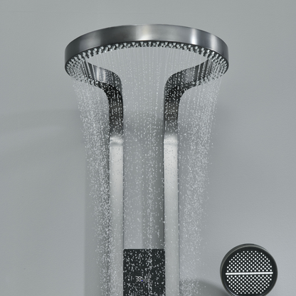 Panneau de douche thermostatique Marcelo – Affichage numérique - Gris gunmetal