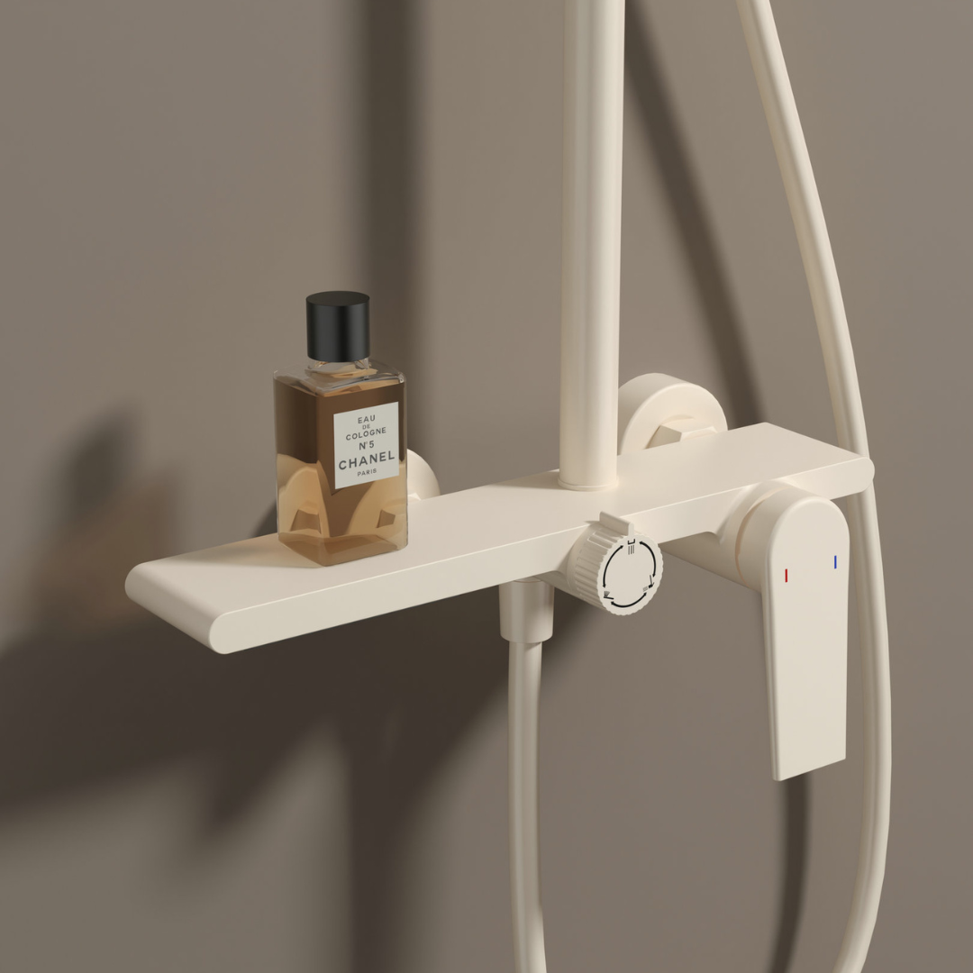 Robinet de baignoire indépendant Lisandro – Sortie d'eau en cascade – Nickel brossé