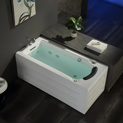 Opbouw Massagebad – Montréal – Glans Blanc – 171x81x58 cm