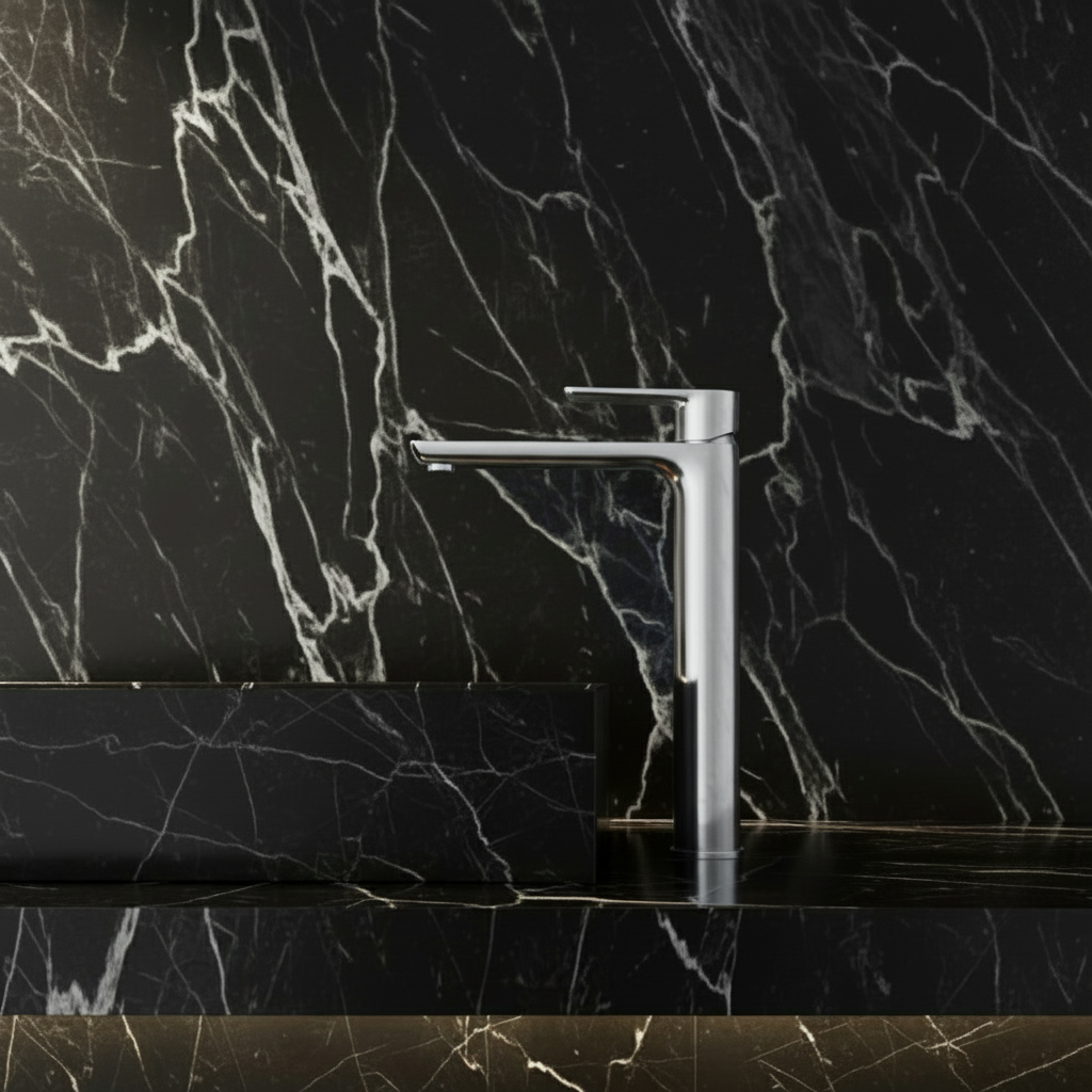 Hoge wastafelkraan  – Silvio – Chrome - 31,5 × 19 × 4,5 cm