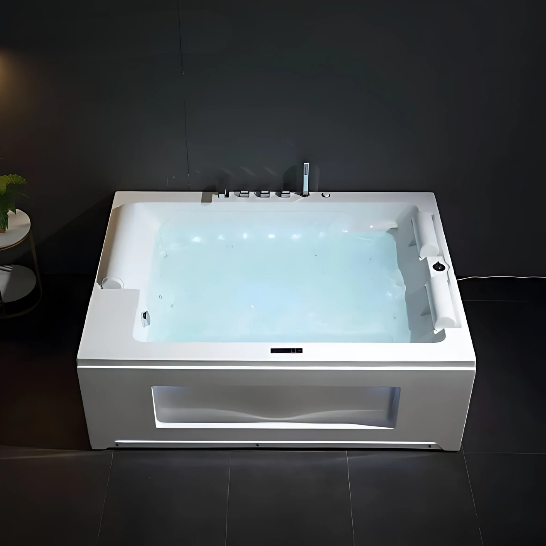 Opbouw Massagebad – Valencia – Glans Blanc – 190x142x65 cm