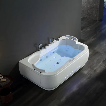 Opbouw Massagebad – Verona – Glans Blanc – 180x113x68 cm