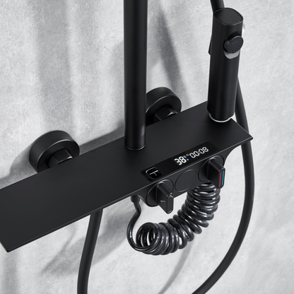 Opbouw doucheset - Amina - Digitaal display - Black