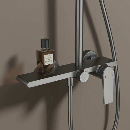 Robinet de baignoire indépendant Lisandro – Sortie d'eau en cascade – Nickel brossé