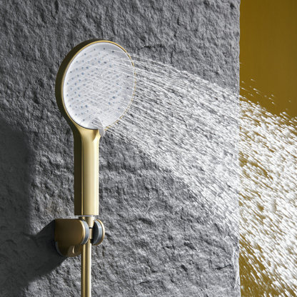 Panneau de douche thermostatique Marcelo – Affichage numérique - Or brossé