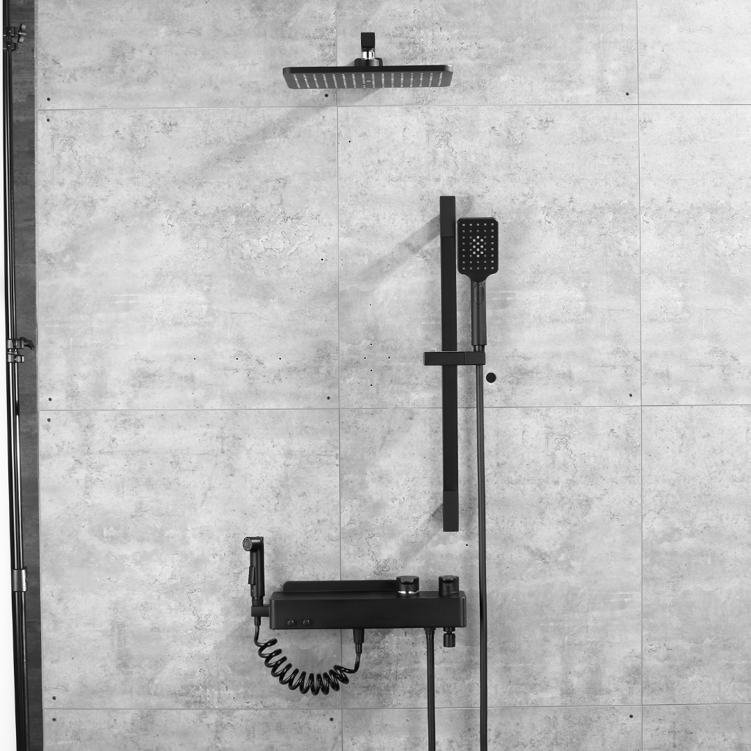 Inbouw Regendoucheset - Bruno - Black